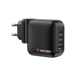 Verbatim Φορτιστής Χωρίς Καλώδιο GaN με Θύρα USB-A και 3 Θύρες USB-C 100W Power Delivery / Quick Charge 3.0 Μαύρος (Mini) 32231 - Image 3
