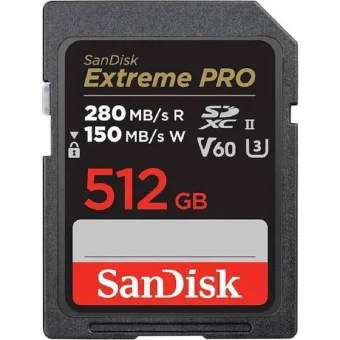 Sandisk Extreme Pro SDXC 512GB Class 10 U3 V60 UHS-I SDSDXEP-512G-GN4IN