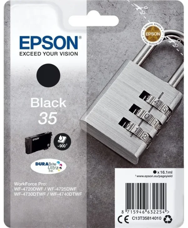Epson 35 Γνήσιο Μελάνι Εκτυπωτή InkJet Μαύρο (C13T35814010)