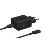 Samsung Φορτιστής με Ενσωματωμένο Καλώδιο USB-C 45W Power Delivery Μαύρος (EP-T4511XBEGWW)
