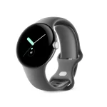 Google Pixel Watch LTE Stainless Steel 41mm με eSIM και Παλμογράφο (Polished Silver case/Charcoal Active band) GA04303-DE - Image 2
