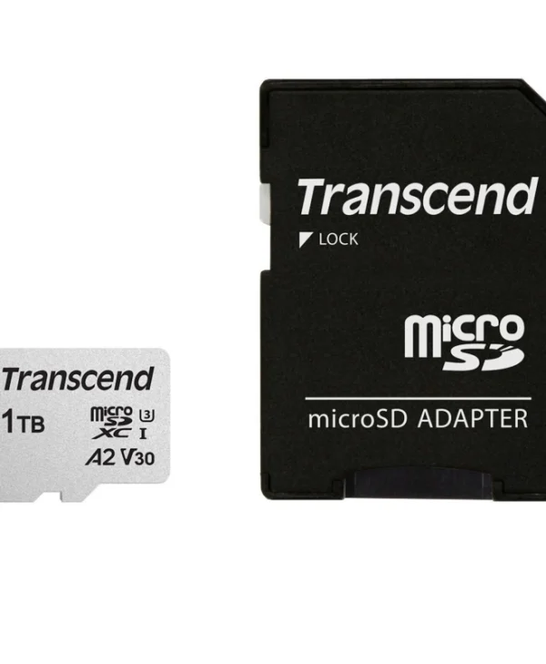 Transcend microSDXC 1.0TB Class 10 U3 V30 A2 UHS-I με αντάπτορα TS1TUSD300S-A
