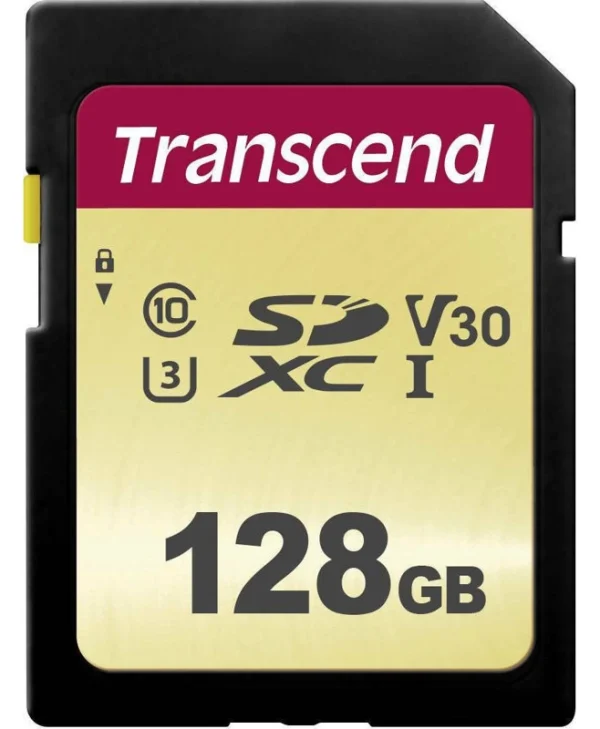 Transcend 500S SDXC 128GB Class 10 U3 V30 UHS-I TS128GSDC500S