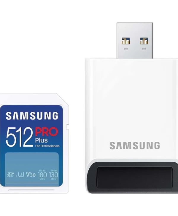 Samsung PRO Plus SDXC 512GB Class 10 U3 V30 UHS-I με USB Reader MB-SD512SB/WW