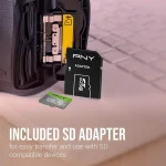 PNY Elite microSDXC 128GB Class 10 U1 UHS-I με αντάπτορα P-SDU128V11100EL-GE - Image 4