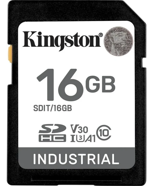 Kingston Industrial SDHC 16GB Class 10 U1 V10 A1 UHS-I SDIT/16GB