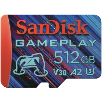 Sandisk Gameplay SDXC 512GB Class 10 U3 V30 A2 UHS-I με αντάπτορα SDSQXAV-512G-GN6XN