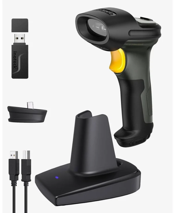 Inateck Scanner Χειρός Ασύρματο με Δυνατότητα Ανάγνωσης 1D Barcodes P7_DARK GRAY