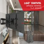 Βάση Τηλεόρασης Maclean Μέγιστο Vesa 600x400 32-85" 60kg Ρύθμιση Γωνίας Κάθετα Οριζόντια Προφίλ 65-390mm Μαύρο Mc-789 MC-789 - Image 3