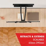 Βάση Τηλεόρασης Maclean Μέγιστο Vesa 600x400 32-85" 60kg Ρύθμιση Γωνίας Κάθετα Οριζόντια Προφίλ 65-390mm Μαύρο Mc-789 MC-789 - Image 4