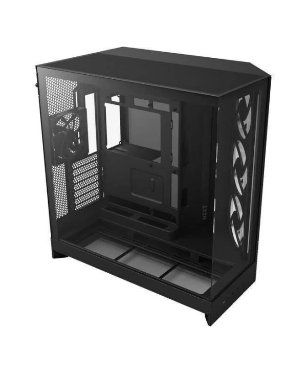 NZXT H9 Flow RGB Gaming Midi Tower Κουτί Υπολογιστή με Πλαϊνό Παράθυρο Μαύρο CM-H92FB-R1