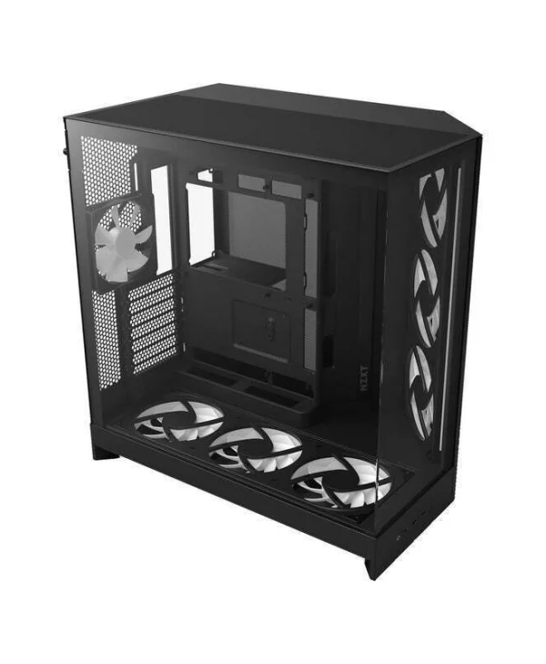 NZXT H9 Flow RGB+ Gaming Midi Tower Κουτί Υπολογιστή με Πλαϊνό Παράθυρο Μαύρο Ματ CM-H92FB-P1