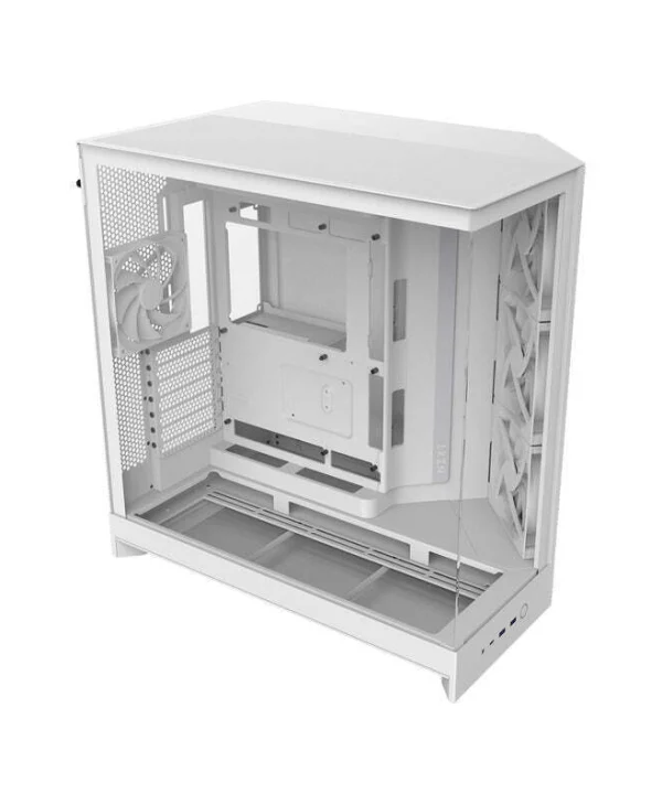 NZXT H9 Flow Gaming Midi Tower Κουτί Υπολογιστή με Πλαϊνό Παράθυρο Λευκό CM-H92FW-01