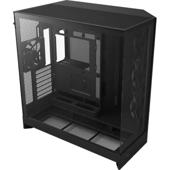 NZXT H9 Flow Midi Tower Κουτί Υπολογιστή με Πλαϊνό Παράθυρο Μαύρο CM-H92FB-01