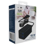 Gembird Βάση Φόρτισης GaN με 2 Θύρες USB-A και 2 Θύρες USB-C 65W Power Delivery / Quick Charge 3.0 σε Μαύρο χρώμα (TA-UC-2A2C-PD65-01-BK) - Image 2