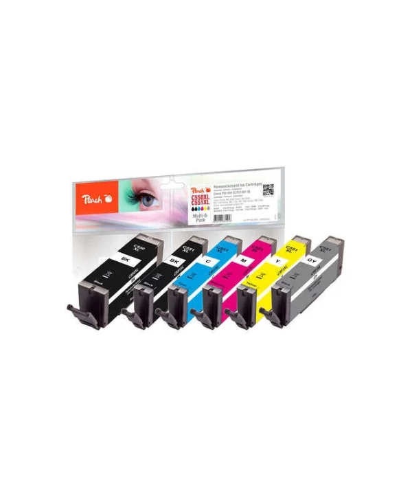 Peach Συμβατό Μελάνι Εκτυπωτή InkJet Canon PGI-550XL/CLI-551XL 685 Σελίδων 11ml Πολλαπλό (Color) 1τμχ PI100-368