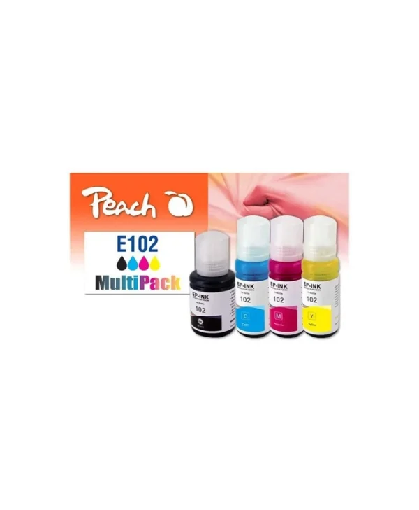 Peach Πακέτο Συμβατών Μελανιών Εκτυπωτή InkJet Epson 102 127ml Μαύρο 1τμχ PI200-897