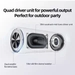 QCY SP7 Αδιάβροχο Ηχείο Bluetooth 40W με Διάρκεια Μπαταρίας έως 14 ώρες Πράσινο QCY-SP7 Green - Image 7