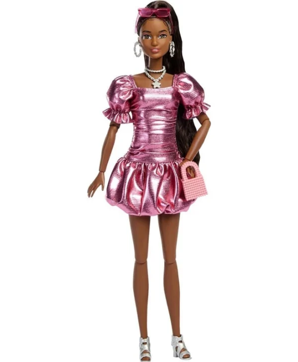 Barbie Deluxe Style - Metallic Pink Dress Κούκλα για 3+ ετών+ Ετών JFP41