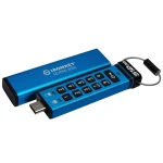 Kingston IronKey Keypad 200C 512GB USB 3.2 Stick με σύνδεση USB-C Μπλε IKKP200C/512GB