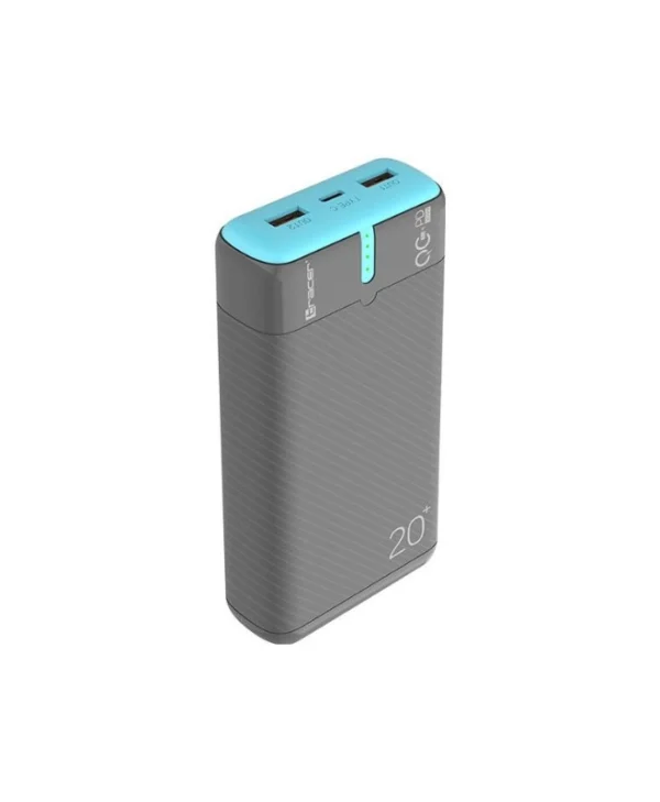 Tracer EnerGen Power Bank 20000mAh 22.5W με 2 Θύρες USB-A και Θύρα USB-C Power Delivery / Quick Charge 3.0 Gray Blue TRABAT47517