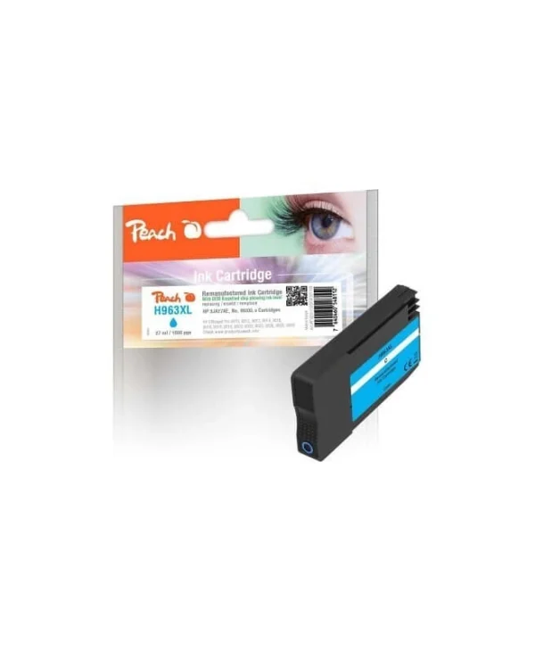 Peach Συμβατό Μελάνι Εκτυπωτή InkJet HP 963XL 22.77ml Κυανό 1τμχ PI300-1028