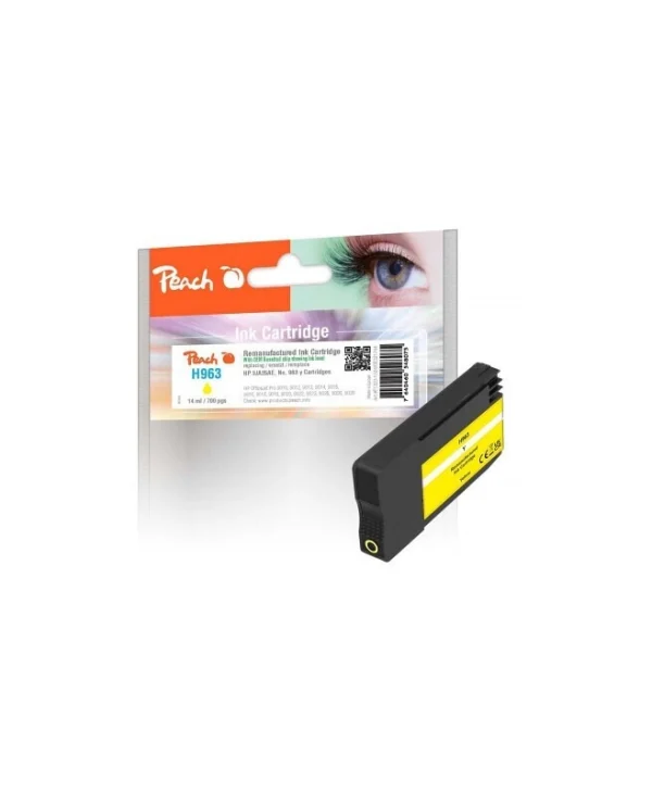 Peach Συμβατό Μελάνι Εκτυπωτή InkJet HP 963 700 Σελίδων 10.7ml Κίτρινο 1τμχ PI300-1024