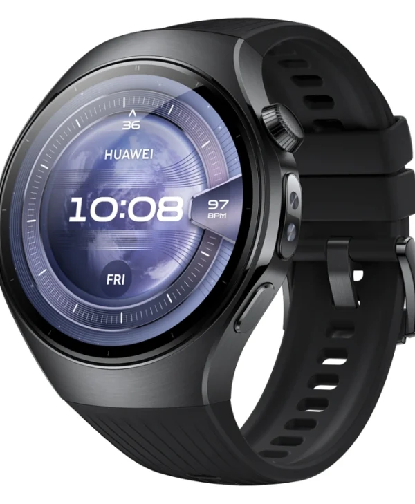 Huawei Watch 5 Stainless Steel 46mm Αδιάβροχο με eSIM και Παλμογράφο (Μαύρο) 55020EWB