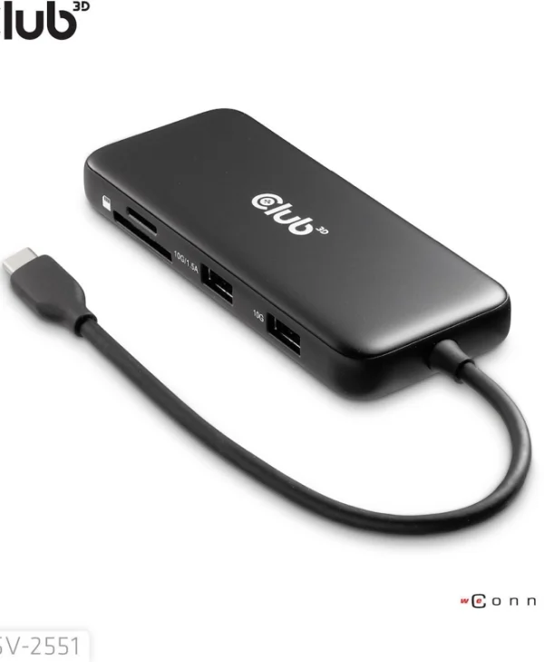 Club3D USB-C Docking Station με HDMI/DisplayPort 4K PD Ethernet Μαύρο (CSV-2551)