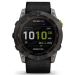Garmin Enduro 2 Solar Titanium 51mm Αδιάβροχο Smartwatch με Παλμογράφο (Grey DLC Titanium with UltraFit Nylon Strap) 010-02754-01