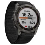 Garmin Enduro 2 Solar Titanium 51mm Αδιάβροχο Smartwatch με Παλμογράφο (Grey DLC Titanium with UltraFit Nylon Strap) 010-02754-01 - Image 6