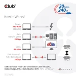 Club3D USB 2.0 Cable USB-C male - USB-C 240W Μαύρο 2m (CAC-1575) - Image 8