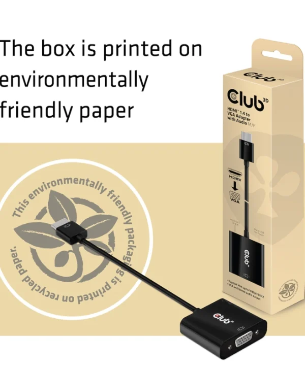 Club3D Μετατροπέας HDMI male σε VGA female 1τμχ CAC-1302