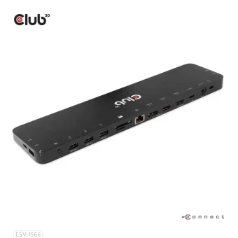 Club3D USB-C Docking Station με HDMI/DisplayPort 4K PD Ethernet Μαύρο (CSV-1566)