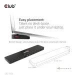 Club3D USB-C Docking Station με HDMI/DisplayPort 4K PD Ethernet Μαύρο (CSV-1566) - Image 7
