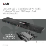 Club3D USB-C Docking Station με HDMI/DisplayPort 4K PD Ethernet Μαύρο (CSV-1566) - Image 11