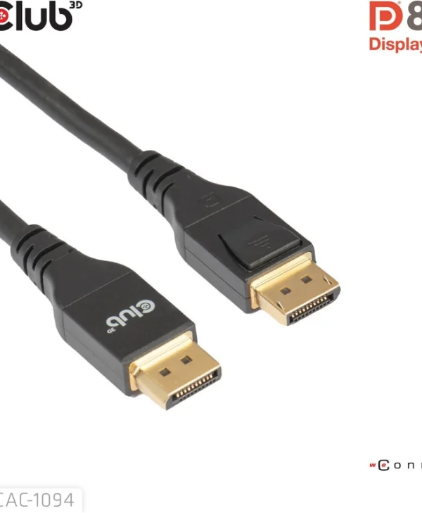 Club3D Cable DisplayPort male - DisplayPort male 2m Μαύρο (CAC-1094)