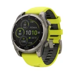 Garmin Fenix 8 Solar Titanium 47mm Αδιάβροχο Smartwatch με Παλμογράφο (Sapphire, Titanium With Amp Yellow/Graphite Silicone Band) 010-02906-21 - Image 3