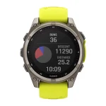 Garmin Fenix 8 Solar Titanium 47mm Αδιάβροχο Smartwatch με Παλμογράφο (Sapphire, Titanium With Amp Yellow/Graphite Silicone Band) 010-02906-21 - Image 4