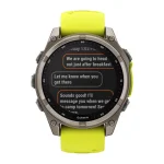 Garmin Fenix 8 Solar Titanium 47mm Αδιάβροχο Smartwatch με Παλμογράφο (Sapphire, Titanium With Amp Yellow/Graphite Silicone Band) 010-02906-21 - Image 5