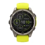 Garmin Fenix 8 Solar Titanium 47mm Αδιάβροχο Smartwatch με Παλμογράφο (Sapphire, Titanium With Amp Yellow/Graphite Silicone Band) 010-02906-21 - Image 8