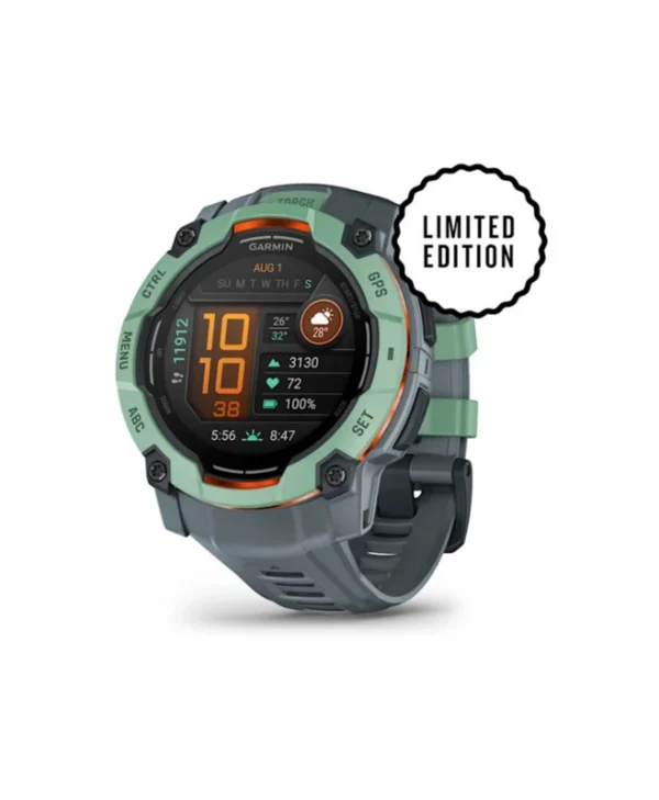 Garmin Instinct 3 AMOLED Aluminium 50mm Αδιάβροχο Smartwatch με Παλμογράφο (Neo Tropic with Twilight Band) 010-03020-01