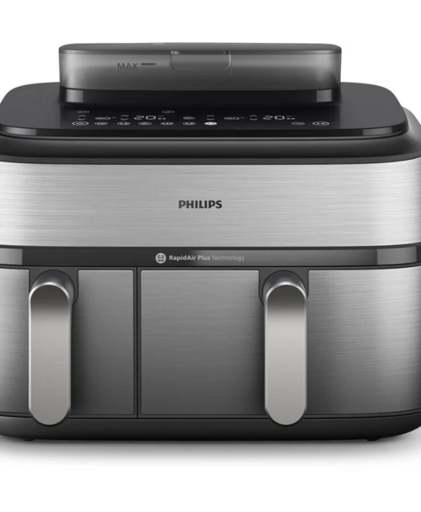 Philips Air Fryer με Διπλό Αποσπώμενο Κάδο 9lt Ασημί NA555/00