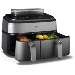Philips Air Fryer με Διπλό Αποσπώμενο Κάδο 9lt Ασημί NA555/00 - Image 4