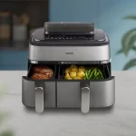 Philips Air Fryer με Διπλό Αποσπώμενο Κάδο 9lt Ασημί NA555/00 - Image 7