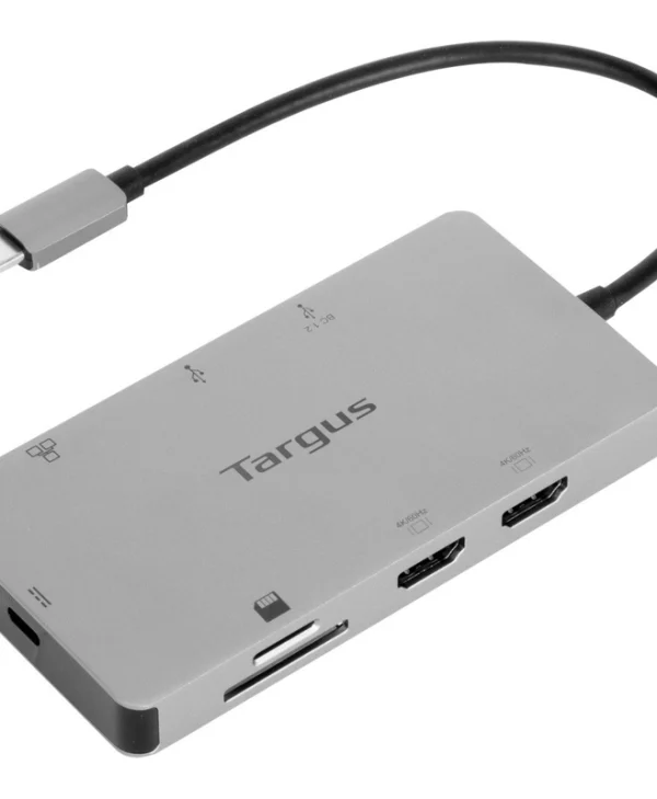 Targus USB-C Docking Station με HDMI 4K PD Ethernet και συνδεση 2 Οθονών Γκρι (DOCK423EU)
