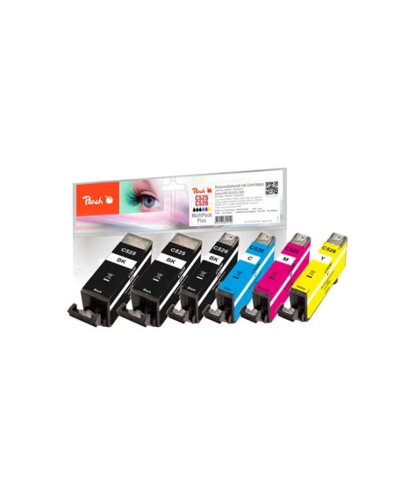 Peach Πακέτο Συμβατών Μελανιών Εκτυπωτή InkJet Canon PI100-249 Μαύρο 6τμχ 319179