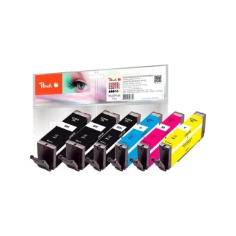 Peach Πακέτο Συμβατών Μελανιών Εκτυπωτή InkJet Canon PGI-550XL/CLI-551XL 11ml Μαύρο 1τμχ PI100-188
