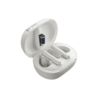 HP Poly Voyager Free 60/60+ Microsoft Teams Certified In-ear Bluetooth Handsfree Ακουστικά με Θήκη Φόρτισης Λευκά 8L5B0AA