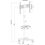 Maclean Energy MC-949 Βάση Τηλεόρασης Δαπέδου έως 55" και 25kg Ασημί - Image 7